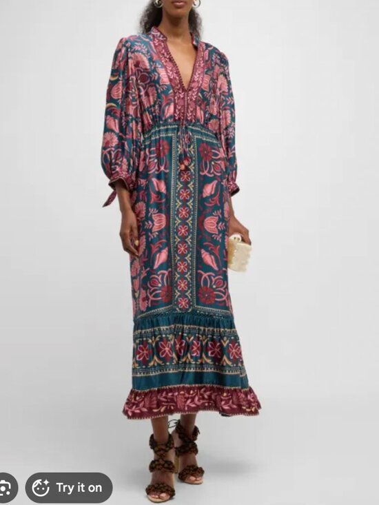 FARM Rio Dresses & Skirts - FARM Rio Floral Long Sleeve Dress
